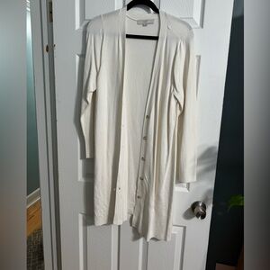 EUC Loft Plus Long White Sweater 14